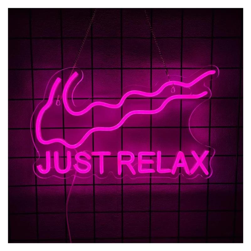 Home Gym Neon Sign - Enseigne lumineuse néon « Just Relax