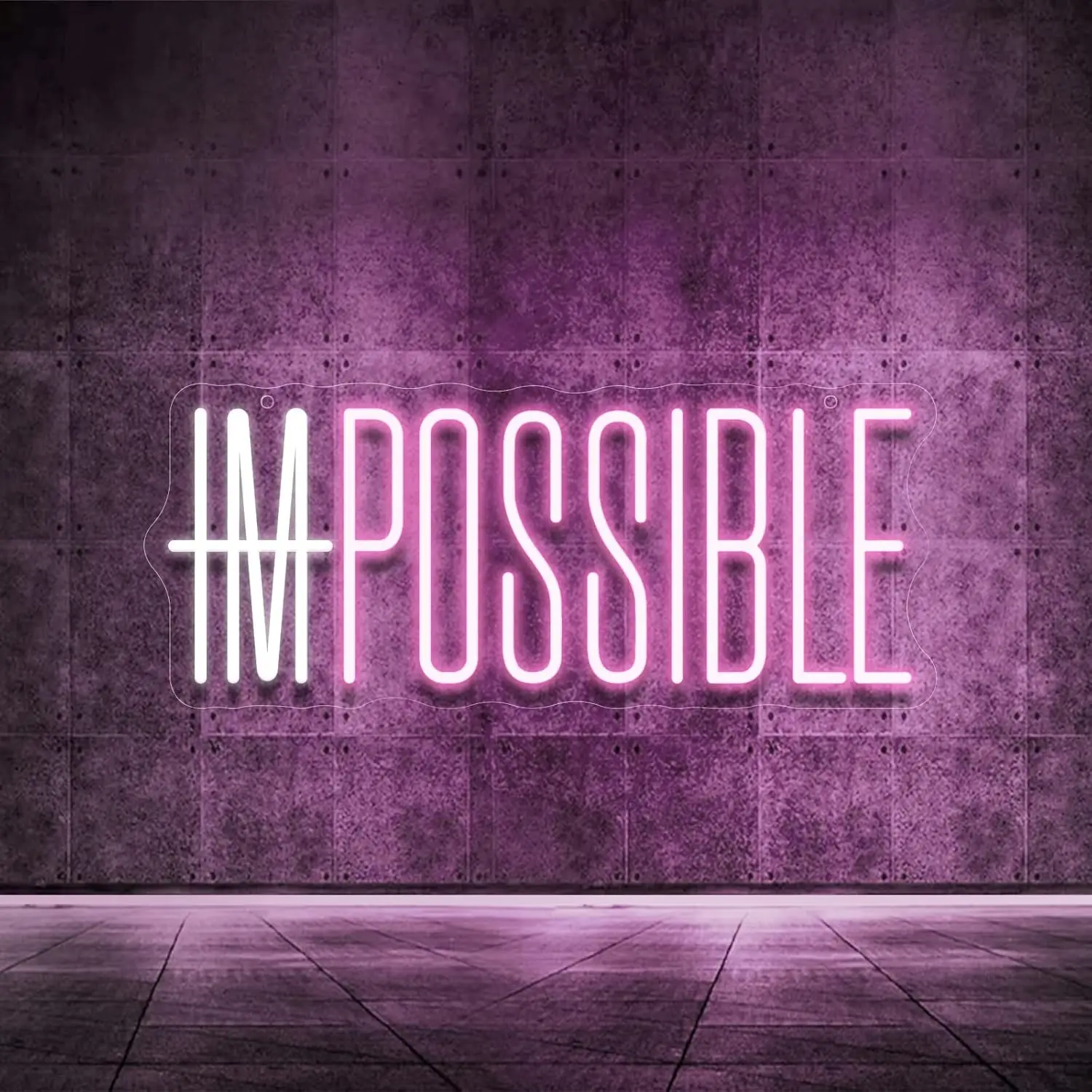 Home Gym Neon Sign - Panneau néon « I'm Possible »