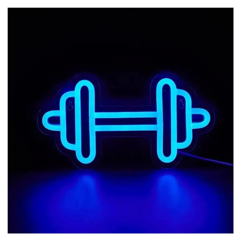 Enseigne néon en forme d'haltè - Home Gym Neon Sign avis et prix