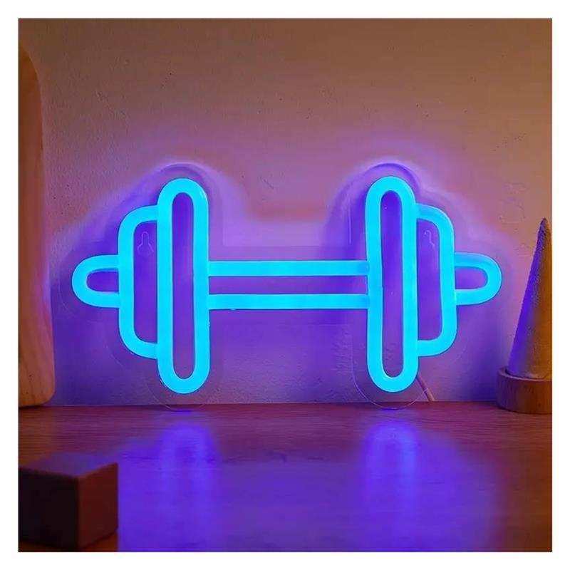 Enseigne néon en forme d'haltè - Home Gym Neon Sign avis et prix