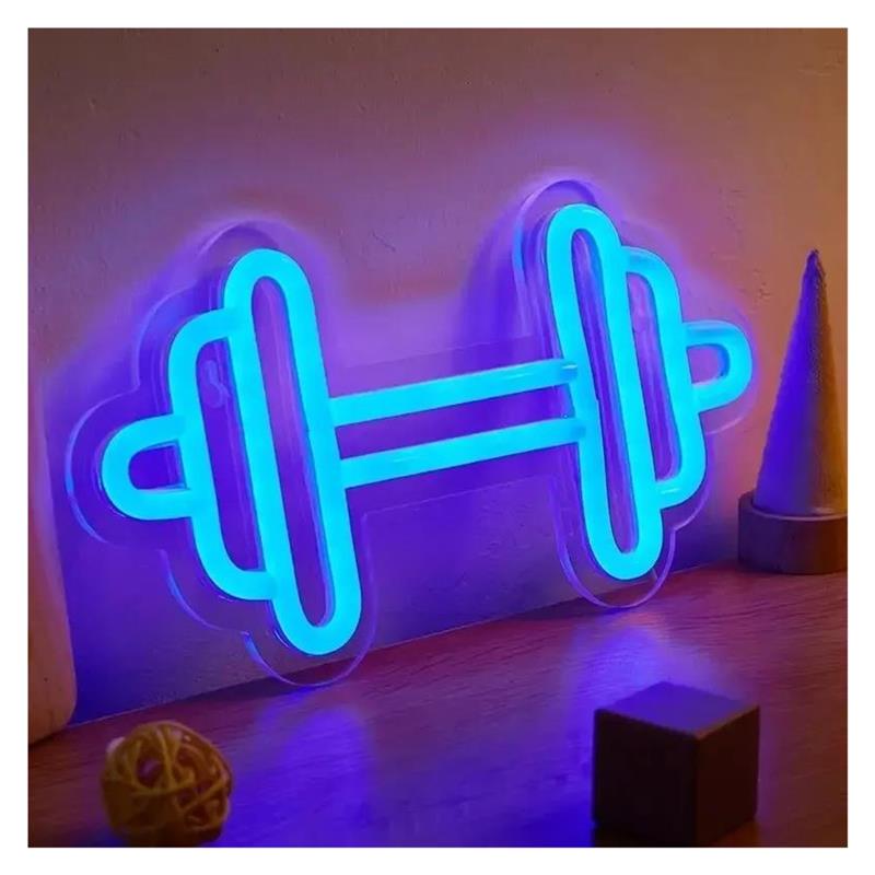 Enseigne néon en forme d'haltè - Home Gym Neon Sign avis et prix