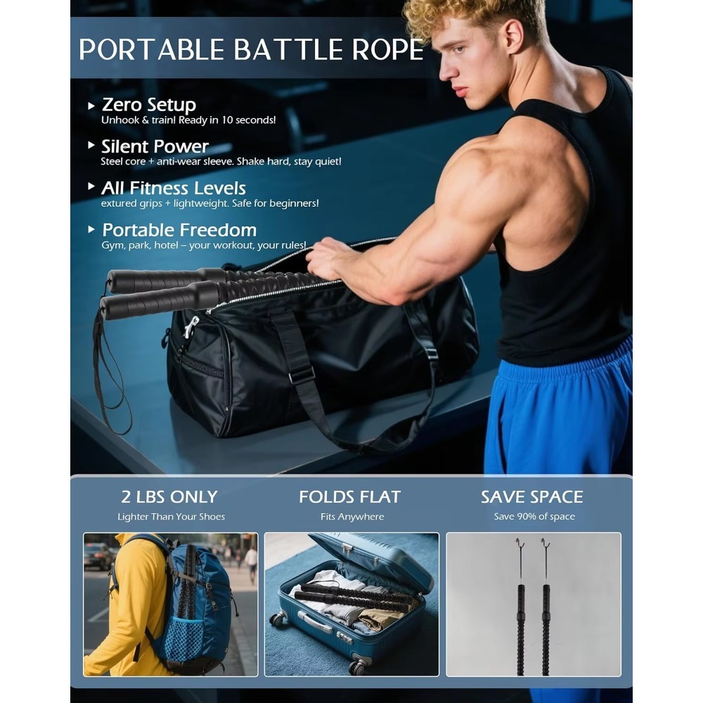 Corde de combat sans corde pou - Battle Rope Heavy avis et prix